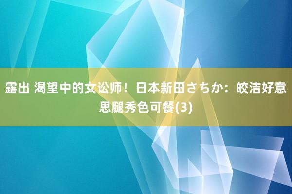 露出 渴望中的女讼师！日本新田さちか：皎洁好意思腿秀色可餐(3)